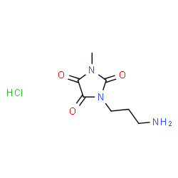 ChemSpider 2D Image | 1-(3-Aminopropyl)-3-methyl-2,4,5-imidazolidinetrione hydrochloride (1:1) | C7H12ClN3O3