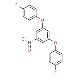 ChemSpider 2D Image | 1,3-Bis(4-fluorophenoxy)-5-nitrobenzene | C18H11F2NO4