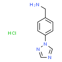ChemSpider 2D Image | 1-[4-(1H-1,2,4-TRIAZOL-1-YL)PHENYL]METHANAMINE HYDROCHLORIDE | C9H11ClN4