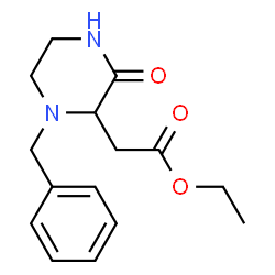 ChemSpider 2D Image | Ethyl (1-benzyl-3-oxo-2-piperazinyl)acetate | C15H20N2O3