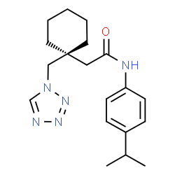ChemSpider 2D Image | N-(4-Isopropylphenyl)-2-[1-(1H-tetrazol-1-ylmethyl)cyclohexyl]acetamide | C19H27N5O