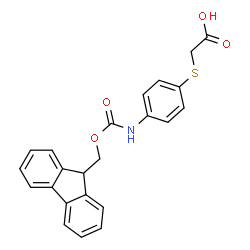 ChemSpider 2D Image | Fmoc-(4-aminophenylthio)acetic acid | C23H19NO4S