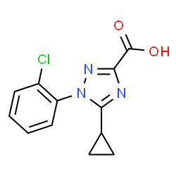 ChemSpider 2D Image | 1-(2-Chlorophenyl)-5-cyclopropyl-1H-1,2,4-triazole-3-carboxylic acid | C12H10ClN3O2