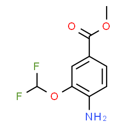 ChemSpider 2D Image | Methyl 4-amino-3-(difluoromethoxy)benzoate | C9H9F2NO3