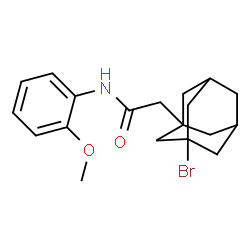 ChemSpider 2D Image | 2-(3-Bromoadamantan-1-yl)-N-(2-methoxyphenyl)acetamide | C19H24BrNO2