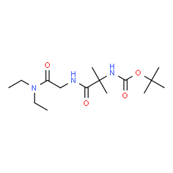 ChemSpider 2D Image | 2-Methyl-N-{[(2-methyl-2-propanyl)oxy]carbonyl}alanyl-N,N-diethylglycinamide | C15H29N3O4