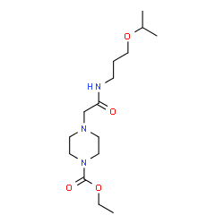 ChemSpider 2D Image | Ethyl 4-{2-[(3-isopropoxypropyl)amino]-2-oxoethyl}-1-piperazinecarboxylate | C15H29N3O4