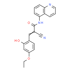 ChemSpider 2D Image | 2-Cyano-3-(4-ethoxy-2-hydroxyphenyl)-N-(5-quinolinyl)acrylamide | C21H17N3O3