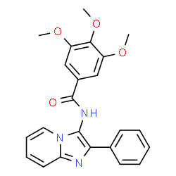 ChemSpider 2D Image | 3,4,5-Trimethoxy-N-(2-phenylimidazo[1,2-a]pyridin-3-yl)benzamide | C23H21N3O4