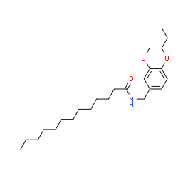 ChemSpider 2D Image | N-(3-Methoxy-4-propoxybenzyl)tetradecanamide | C25H43NO3