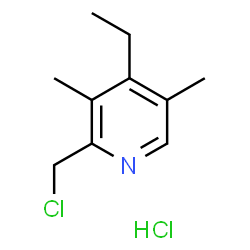 ChemSpider 2D Image | 2-(Chloromethyl)-4-ethyl-3,5-dimethylpyridine hydrochloride | C10H15Cl2N