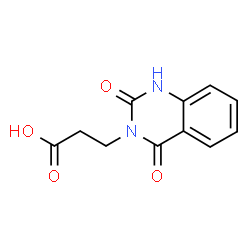ChemSpider 2D Image | 3-(2,4-dioxo-1,2-dihydroquinazolin-3(4H)-yl)propanoic acid | C11H10N2O4