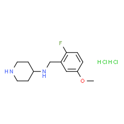 ChemSpider 2D Image | N-(2-Fluoro-5-methoxybenzyl)-4-piperidinamine dihydrochloride | C13H21Cl2FN2O