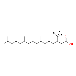ChemSpider 2D Image | 7,11,15-Trimethyl-3-(~2~H_3_)methylhexadecanoic acid | C20H37D3O2