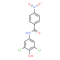 ChemSpider 2D Image | N-(3,5-Dichloro-4-hydroxyphenyl)-4-nitrobenzamide | C13H8Cl2N2O4