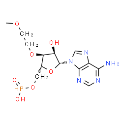 ChemSpider 2D Image | 5'-O-[Hydroxy(oxido)phosphoranyl]-3'-O-(2-methoxyethyl)adenosine | C13H20N5O7P