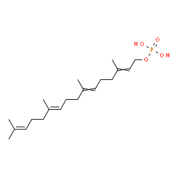 ChemSpider 2D Image | (10E)-3,7,11,15-Tetramethyl-2,6,10,14-hexadecatetraen-1-yl dihydrogen phosphate | C20H35O4P