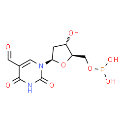 ChemSpider 2D Image | 2'-Deoxy-5'-O-(dihydroxyphosphino)-5-formyluridine | C10H13N2O8P