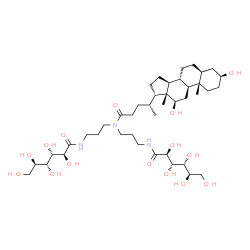 ChemSpider 2D Image | (2S,3S,4R,5R,2'S,3'S,4'R,5'R)-N,N'-[({(4R)-4-[(3S,5S,8R,9S,10S,12R,13R,14S,17S)-3,12-Dihydroxy-10,13-dimethylhexadecahydro-1H-cyclopenta[a]phenanthren-17-yl]pentanoyl}imino)di-3,1-propanediyl]bis(2,3,
4,5,6-pentahydroxyhexanamide) | C42H75N3O15