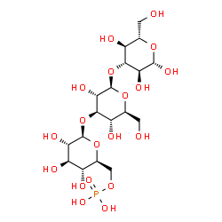 ChemSpider 2D Image | 6-O-Phosphono-beta-L-glucopyranosyl-(1->3)-beta-L-glucopyranosyl-(1->3)-beta-L-glucopyranose | C18H33O19P