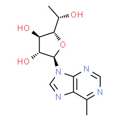 ChemSpider 2D Image | 9-(6-DEOXY-ALPHA-L-TALOFURANOSYL)-6-METHYLPURINE | C12H16N4O4