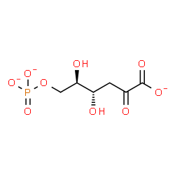 ChemSpider 2D Image | 2-dehydro-3-deoxy-6-phosphonato-D-gluconate(3-) | C6H8O9P