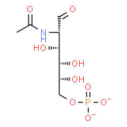 ChemSpider 2D Image | 2-Acetamido-2-deoxy-6-O-phosphonato-D-mannose | C8H14NO9P