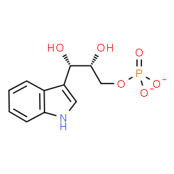 ChemSpider 2D Image | (2R,3S)-2,3-Dihydroxy-3-(1H-indol-3-yl)propyl phosphate | C11H12NO6P