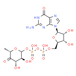 ChemSpider 2D Image | GDP-4-dehydro-L-fucose | C16H23N5O15P2