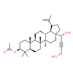 ChemSpider 2D Image | (1R,3aS,5aR,5bR,7aR,9S,11aR,11bR,13aR,13bR)-3a-[(1S)-1,4-Dihydroxy-2-butyn-1-yl]-1-isopropenyl-5a,5b,8,8,11a-pentamethylicosahydro-1H-cyclopenta[a]chrysen-9-yl acetate | C35H54O4