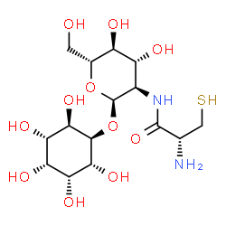 ChemSpider 2D Image | (1R,2R,3R,4R,5S,6R)-2,3,4,5,6-Pentahydroxycyclohexyl 2-(L-cysteinylamino)-2-deoxy-alpha-D-glucopyranoside | C15H28N2O11S