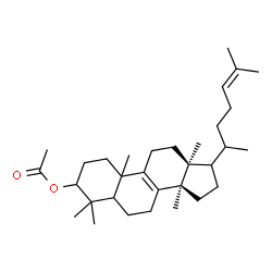 ChemSpider 2D Image | (5xi,10xi,13alpha,17xi,20xi)-Lanosta-8,24-dien-3-yl acetate | C32H52O2