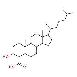 ChemSpider 2D Image | 3-Hydroxycholest-7-ene-4-carboxylic acid | C28H46O3