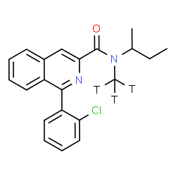ChemSpider 2D Image | N-sec-Butyl-1-(2-chlorophenyl)-N-(~3~H_3_)methyl-3-isoquinolinecarboxamide | C21H18T3ClN2O