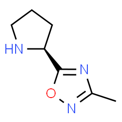 ChemSpider 2D Image | (S)-3-Methyl-5-(2-pyrrolidinyl)-1,2,4-oxadiazole | C7H11N3O