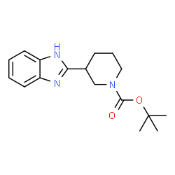 ChemSpider 2D Image | 2-(N-Boc-piperidin-3-yl)-1H-benzoimidazole | C17H23N3O2