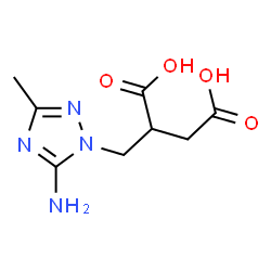 ChemSpider 2D Image | 2-[(5-Amino-3-methyl-1H-1,2,4-triazol-1-yl)methyl]succinic acid | C8H12N4O4