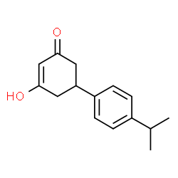 ChemSpider 2D Image | 3-Hydroxy-5-(4-isopropylphenyl)-2-cyclohexen-1-one | C15H18O2