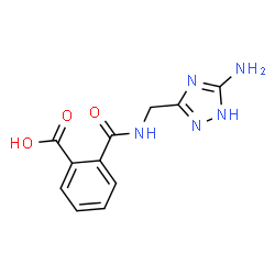 ChemSpider 2D Image | 2-{[(3-Amino-1H-1,2,4-triazol-5-yl)methyl]carbamoyl}benzoic acid | C11H11N5O3
