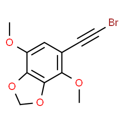 ChemSpider 2D Image | 5-(Bromoethynyl)-4,7-dimethoxy-1,3-benzodioxole | C11H9BrO4