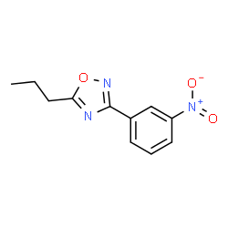 ChemSpider 2D Image | 3-(3-Nitrophenyl)-5-propyl-1,2,4-oxadiazole | C11H11N3O3