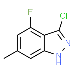 ChemSpider 2D Image | 3-Chloro-4-fluoro-6-methyl-1H-indazole | C8H6ClFN2