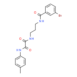 ChemSpider 2D Image | N-{3-[(3-Bromobenzoyl)amino]propyl}-N'-(4-methylphenyl)ethanediamide | C19H20BrN3O3