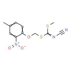 ChemSpider 2D Image | Methyl (4-methyl-2-nitrophenoxy)methyl cyanocarbonodithioimidate | C11H11N3O3S2