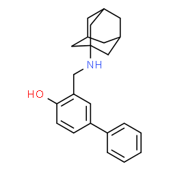 ChemSpider 2D Image | 3-[(Adamantan-1-ylamino)methyl]-4-biphenylol | C23H27NO