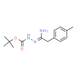 ChemSpider 2D Image | 1,1-Dimethylethyl 2-[1-imino-2-(4-methylphenyl)ethyl]hydrazinecarboxylate | C14H21N3O2