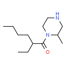 ChemSpider 2D Image | 2-Ethyl-1-(2-methyl-1-piperazinyl)-1-hexanone | C13H26N2O