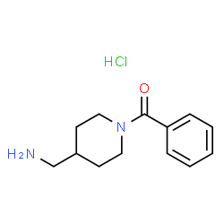 ChemSpider 2D Image | (4-(Aminomethyl)piperidin-1-yl)(phenyl)methanone hydrochloride | C13H19ClN2O