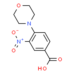 ChemSpider 2D Image | 4-morpholino-3-nitrobenzoic acid | C11H12N2O5