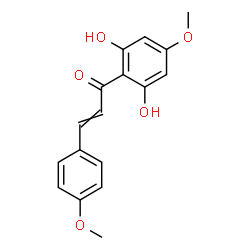 ChemSpider 2D Image | 1-(2,6-Dihydroxy-4-methoxyphenyl)-3-(4-methoxyphenyl)-2-propen-1-one | C17H16O5